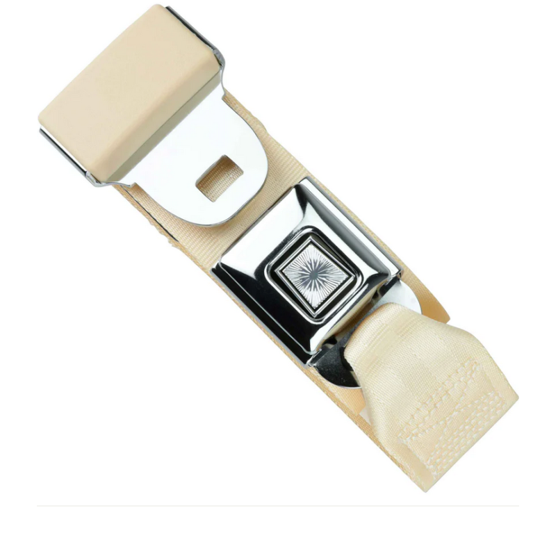 2pt ivory lap belt 60 starburst pushbutton buckle RETROBELT 268-IVY-60