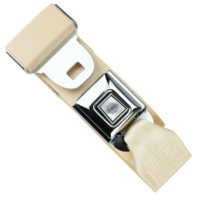 2pt ivory lap belt 75 starburst pushbutton buckle RETROBELT 268-IVY-75
