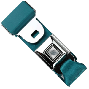 2pt medium turquoise lap belt 60 starburst pushbutton buckle RETROBELT 268-MTQ-60
