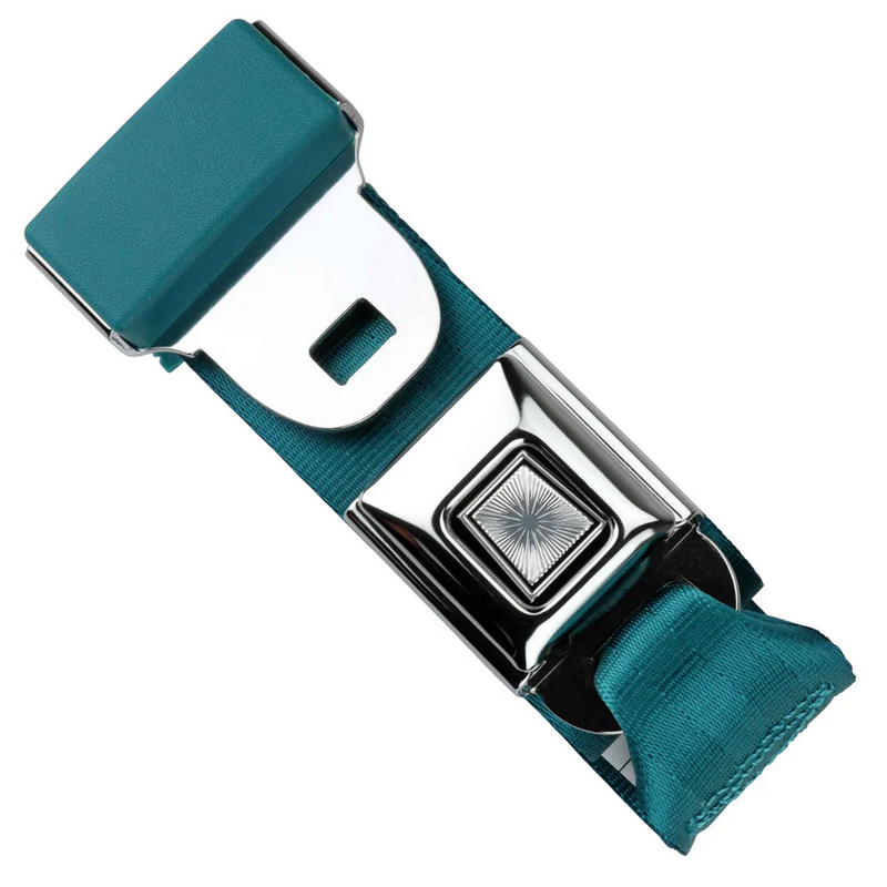 2pt medium turquoise lap belt 60 starburst pushbutton buckle RETROBELT 268-MTQ-60