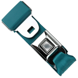 2pt medium turquoise lap belt 60 starburst push button buckle w/hardware RETROBELT 268-MTQ-60-21
