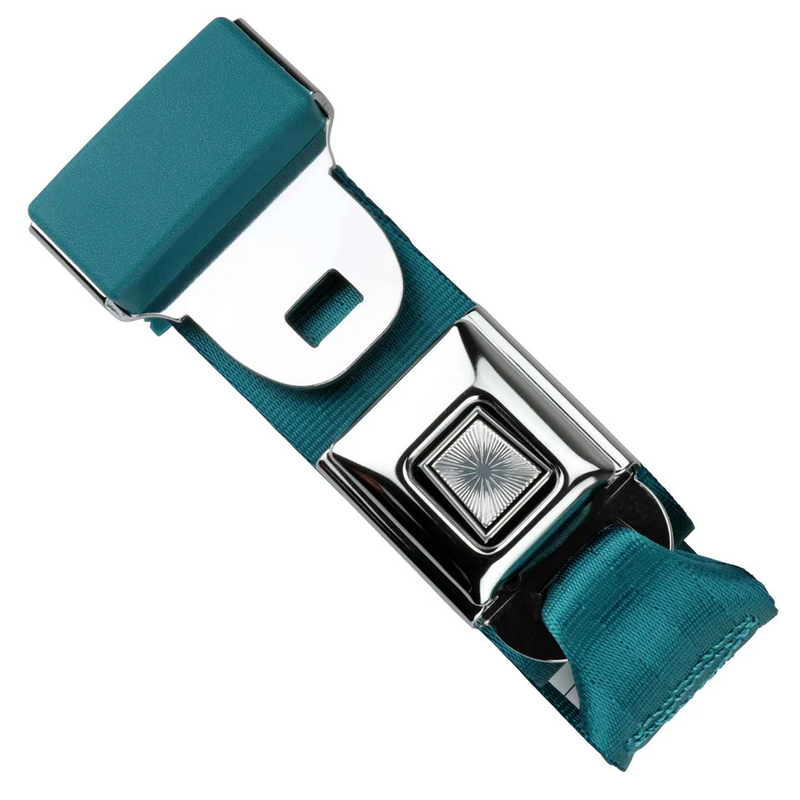 2pt medium turquoise lap belt 75 starburst pushbutton buckle RETROBELT 268-MTQ-75