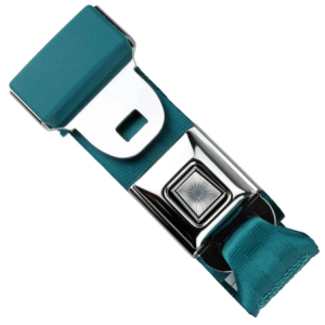 2pt medium turquoise lap belt 75 starburst push button buckle w/hardware RETROBELT 268-MTQ-75-21
