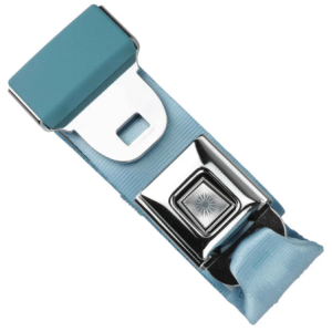 2pt powder blue lap belt 60 starburst push button buckle w/hardware RETROBELT 268-PDB-60-21