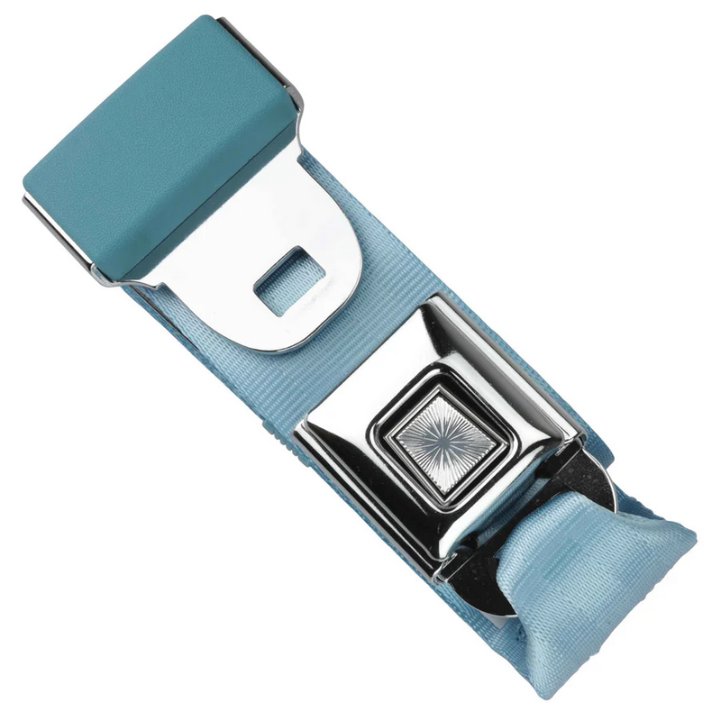 2pt powder blue lap belt 60 starburst push button buckle w/hardware RETROBELT 268-PDB-60-21