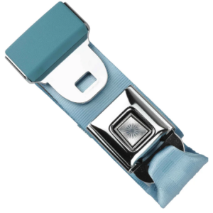 2pt powder blue lap belt 75 starburst pushbutton buckle RETROBELT 268-PDB-75