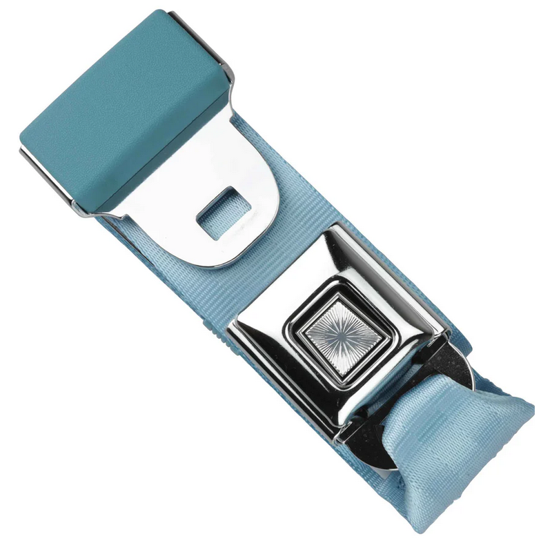 2pt powder blue lap belt 75 starburst pushbutton buckle RETROBELT 268-PDB-75