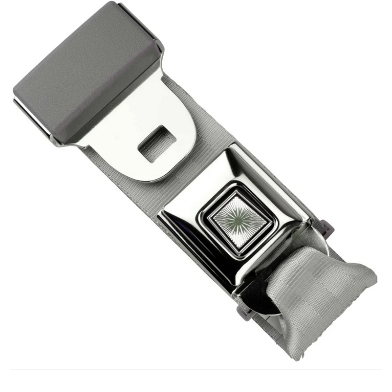 2pt silver lap belt 60 starburst pushbutton buckle RETROBELT 268-SIL-60