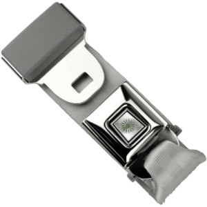 2pt silver lap belt 60 starburst push button buckle w/hardware RETROBELT 268-SIL-60-21