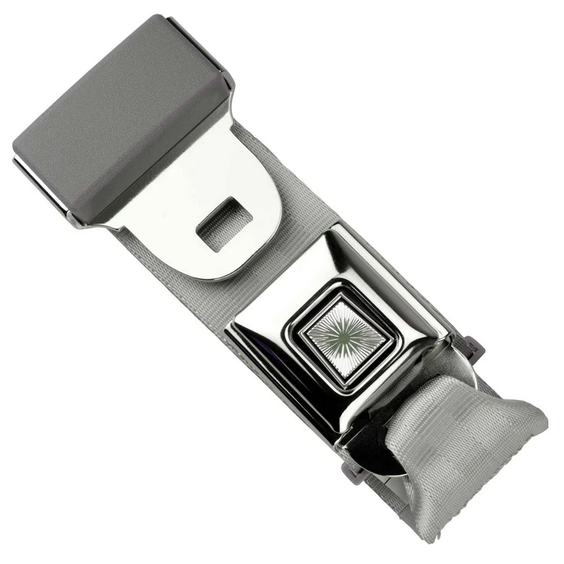 2pt silver lap belt 75 starburst pushbutton buckle RETROBELT 268-SIL-75