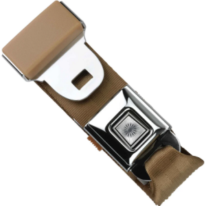 2pt tan lap belt 60 starburst push button buckle w/hardware RETROBELT 268-TAN-60-21