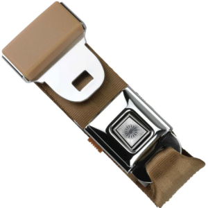 2pt tan lap belt 75 starburst pushbutton buckle w/lap belt hardware kit RETROBELT 268-TAN-75-21