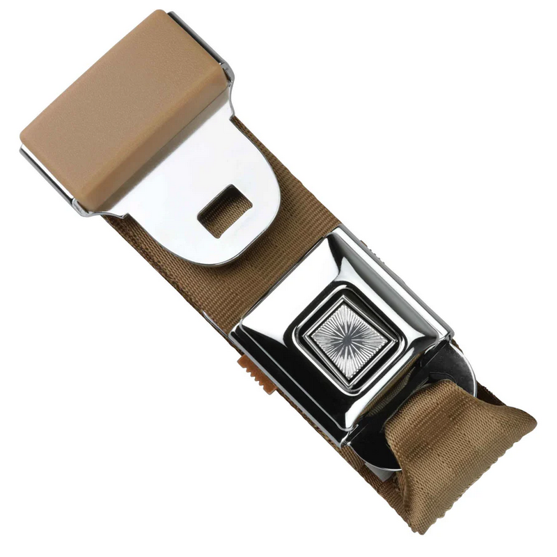 2pttan lap belt 90 starburst pushbutton buckle RETROBELT 268-TAN-90