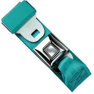 2pt turquoise lap belt 60 starburst pushbutton buckle RETROBELT 268-TRQ-60