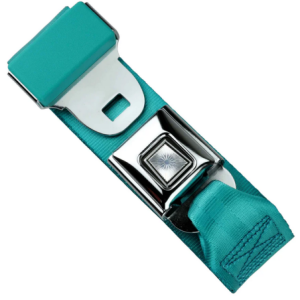 2pt turquoise lap belt 75 starburst pushbutton buckle RETROBELT 268-TRQ-75