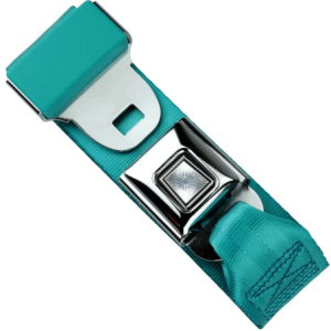 2pt turquoise lap belt 75 starburst push button buckle w/hardware RETROBELT 268-TRQ-75-21
