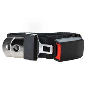 2pt black lap belt 60 european pushbutton buckle RETROBELT 278-BLK