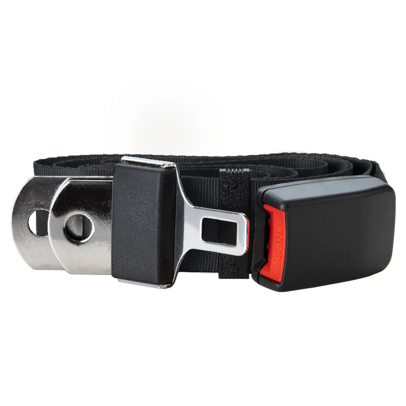2pt black lap belt 60 european pushbutton buckle RETROBELT 278-BLK