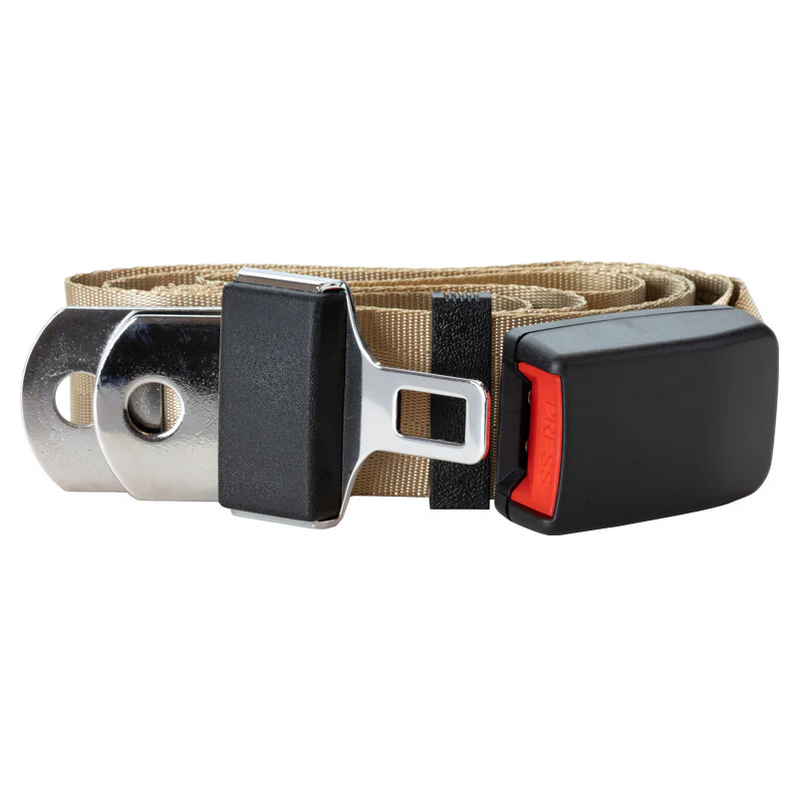 2pt tan lap belt 60 european pushbutton buckle RETROBELT 278-SND