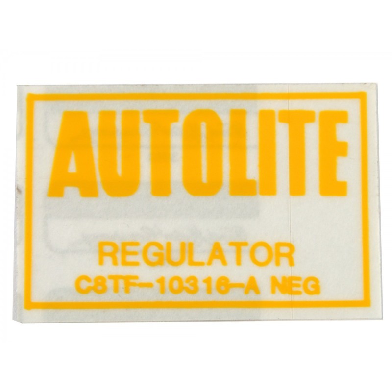 FORD MUSTANG 1968-1971 AUTOCOLLANT High performance Voltage regulator decal SCOTT DRAKE DF-464