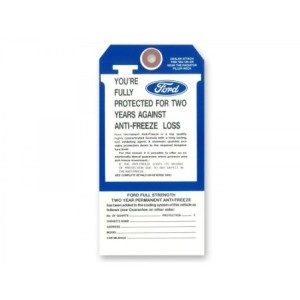 FORD MUSTANG 1967-1973 Ford Antifreeze Tag SCOTT DRAKE DF-700