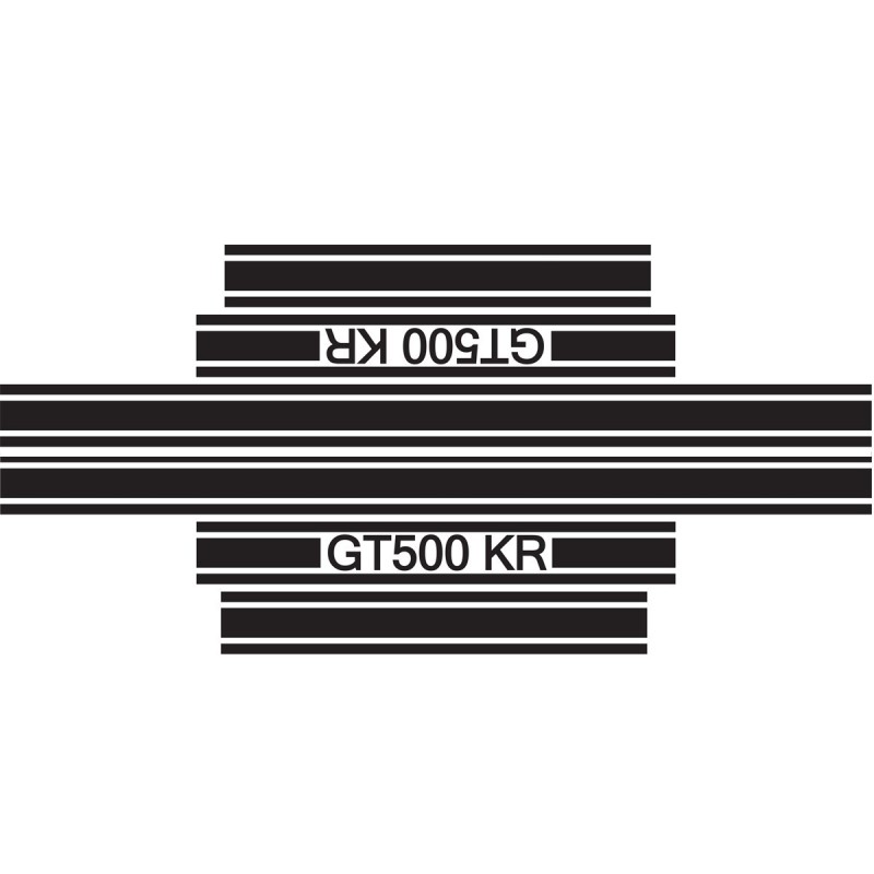 FORD MUSTANG 1968 KIT DE BANDES POUR SHELBY GT 500 KR NOIR Shelby GT 500 KR stripe kit black SCOTT DRAKE S8MS-16224-B