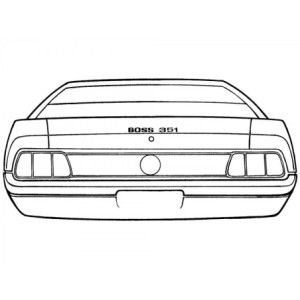 FORD MUSTANG 1971 KIT DE BANDES BOSS 351 ARGENT Boss 351 stripe kit Argent SCOTT DRAKE SK-013