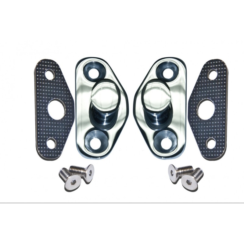 FORD MUSTANG 1967-1970 GACHES DE PORTE EN INOX CHROME Stainless door strikers SCOTT DRAKE C5AZ-6222008-SS