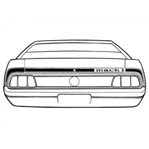 FORD MUSTANG 1973 KIT DE BANDES MACH 1 ARGENT Mach 1 stripe kit Argent SCOTT DRAKE SK-023