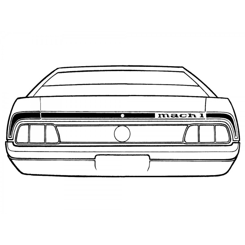 FORD MUSTANG 1973 KIT DE BANDES MACH 1 ARGENT Mach 1 stripe kit Argent SCOTT DRAKE SK-023