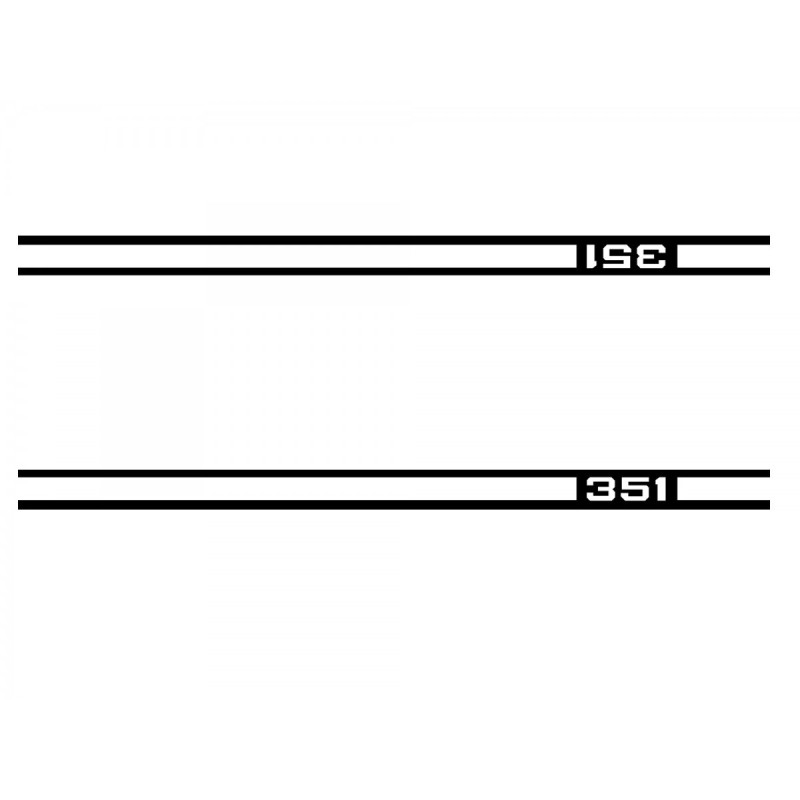 FORD MUSTANG 1970 POCHOIR BANDE DE CAPOT MOTEUR 351 engine hood stripe stencil SCOTT DRAKE GE-811-351