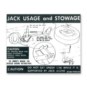 FORD MUSTANG 1971 Jack Instructions Regular wheel early 1971 SCOTT DRAKE DF-46