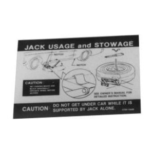 FORD MUSTANG 1971-1973 late jack instructions regular wheel space saver SCOTT DRAKE DF-414