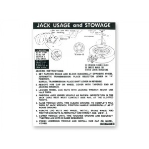 FORD MUSTANG 1973 CABRIOLET jack instructions convertible SCOTT DRAKE DF-465