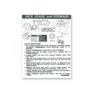 FORD MUSTANG 1973 jack instructions coupe SCOTT DRAKE DF-653