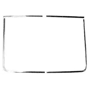 FORD MUSTANG 1967-1968 FASTBACK SET COMPLET CONTOUR DE VITRE LUNETTE ARRIERE INOX EFFET CHROME Rear window molding SCOTT DRAKE C