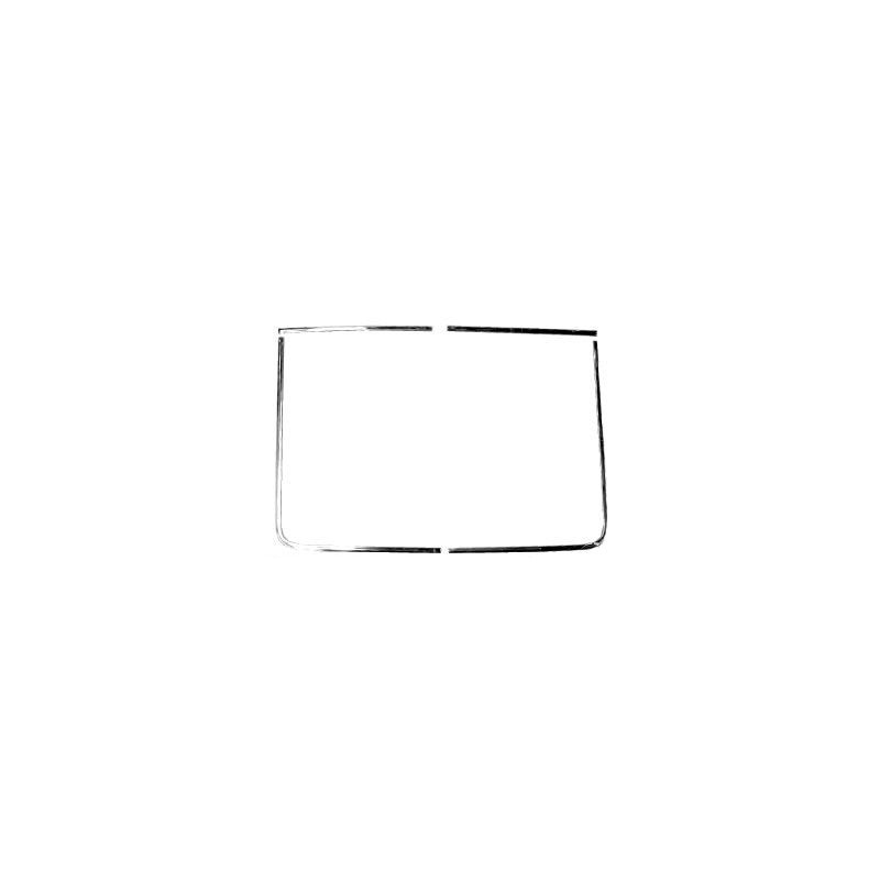 FORD MUSTANG 1967-1968 FASTBACK SET COMPLET CONTOUR DE VITRE LUNETTE ARRIERE INOX EFFET CHROME Rear window molding SCOTT DRAKE C