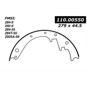 FORD THUNDERBIRD 1955-1956 V8 272 292 312 KIT GARNITURE MÂCHOIRES DE FREINS A TAMBOUR ARRIERE GAUCHE ET DROIT CENTRIC Brake Shoe