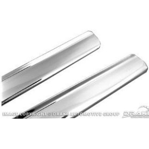 FORD MUSTANG 1967-1968 PAIRE DE CHROME DE BAS DE CAISSE + FIXATIONS Rocker panel molding SCOTT DRAKE C7ZZ-6510176-7
