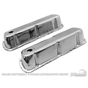 FORD MUSTANG 1967-1970 V8 390 427 428 PAIRE DE CACHE CULBUTEURS CHROME Chrome Valve Covers SCOTT DRAKE C7ZZ-6A582-C