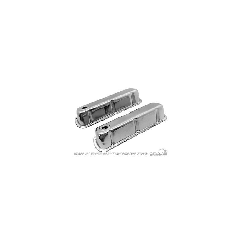 FORD MUSTANG 1967-1970 V8 390 427 428 PAIRE DE CACHE CULBUTEURS CHROME Chrome Valve Covers SCOTT DRAKE C7ZZ-6A582-C