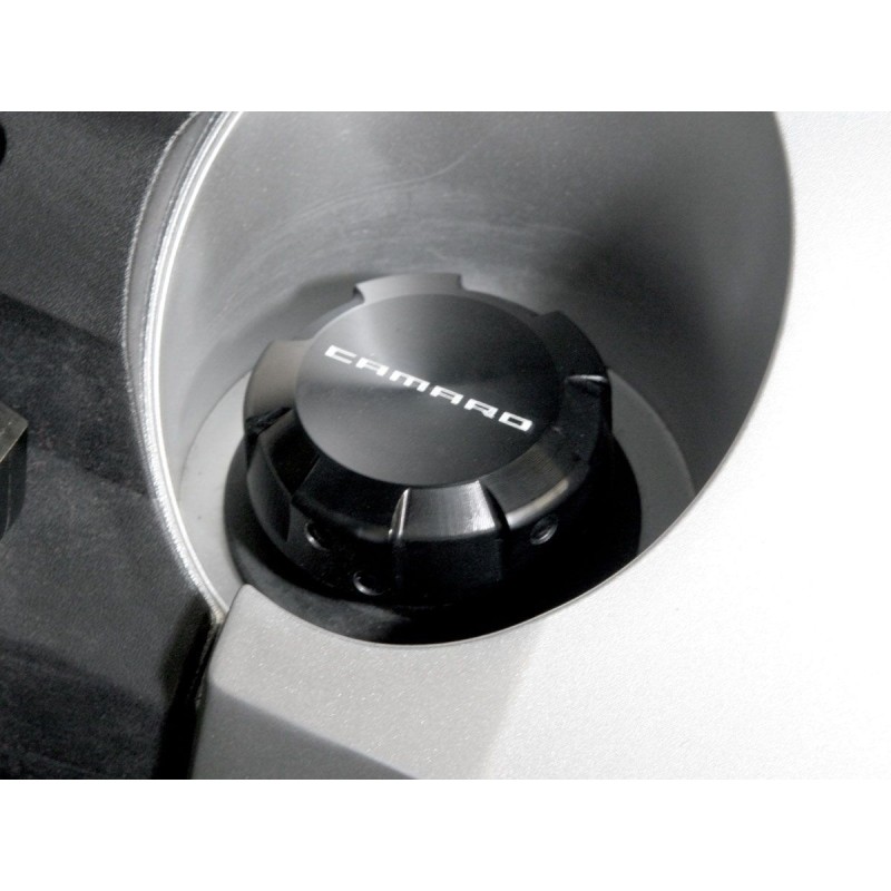 CHEVROLET CAMARO 2010-2014 COUVRE CAPUCHON DE RESERVOIR D HUILE V8 ALUMINIUM NOIR Oil Cap Cover V8 Billet black SCOTT DRAKE CA-1