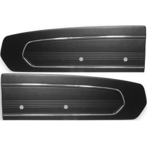 FORD MUSTANG 1967 PAIRE PANNEAUX DE PORTE NOIR Standard door panels black SCOTT DRAKE C7ZZ-65239423BK