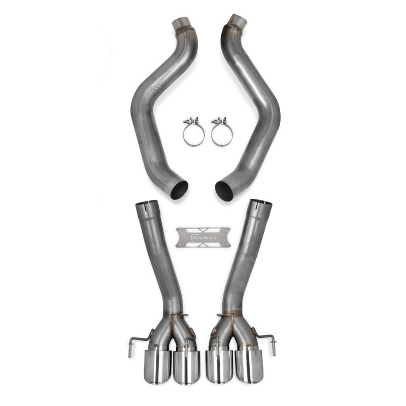 CHEVROLET CORVETTE C6 CORVETTE 2005-2008 AXLE BACK EXHAUST W/O MUFFLERS Hooker 70401314-RHKR