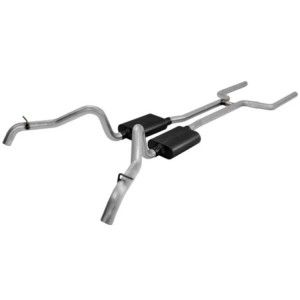 63.5mm (2.5 pouces) CHEVROLET CAMARO 1967-1968 V8 LIGNE D ECHAPPEMENT ACIER INOXYDABLE DOUBLE 2.5 POUCES + FIXATIONS Exhaust Ame