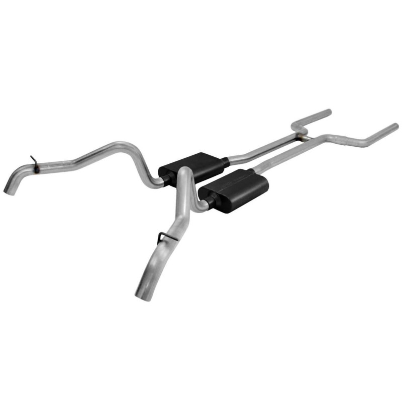 63.5mm (2.5 pouces) CHEVROLET CAMARO 1967-1968 V8 LIGNE D ECHAPPEMENT ACIER INOXYDABLE DOUBLE 2.5 POUCES + FIXATIONS Exhaust Ame