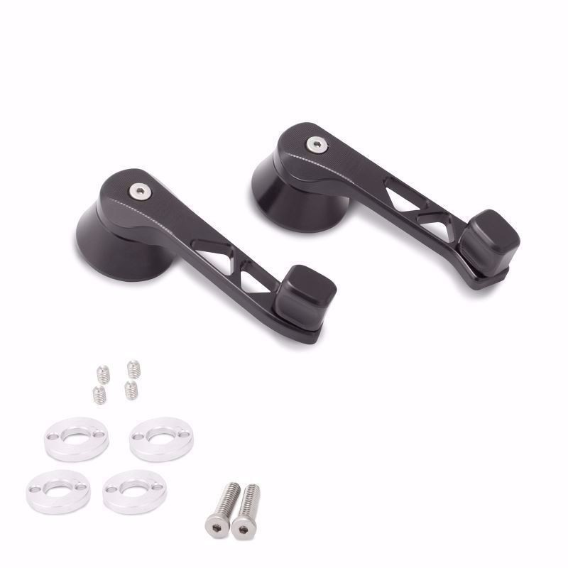 CHEVROLET CAMARO POIGNE DE FENETRE INTERIEUR ALUMINIUM NOIR Pro-touring Billet Interior Window Crank (GM & Ford) Black RING BROT