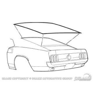 FORD MUSTANG 1969-1970 SPORTSROOF FASTBACK JOINT DE VITRE LUNETTE ARRIERE Rear Window Seal Fastback DANIEL CARPENTER C9ZZ-634208