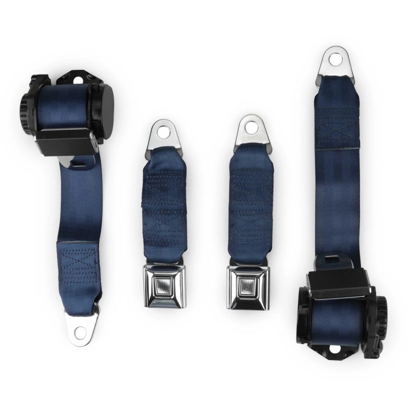 CHEVROLET CORVETTE 1978-1982 CEINTURE DE SECURITE BLEU NUIT seat belts dark blue RETROBELT RB-7882V-DKB