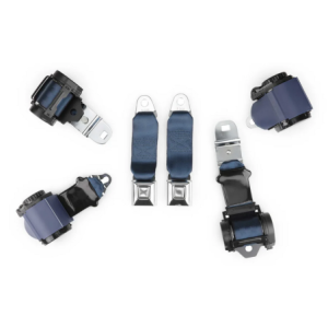 CHEVROLET CORVETTE 1972-1973 dark blue two passenger shoulder belt system dual retractors RETROBELT RB-7273V-DKB